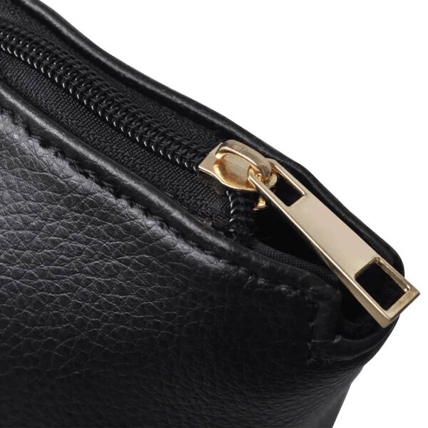 Quadratische Damentasche Schultertasche Handtasche Schwarz
