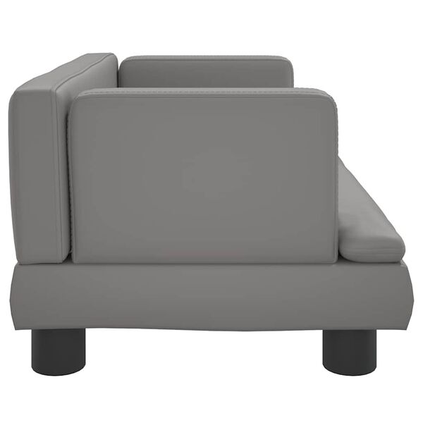 vidaXL Kindersofa Grau 60x40x30 cm Kunstleder