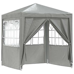 vidaXL Party-Zelt 200 x 200 x 240 cm Hellgrau PE und Stahl