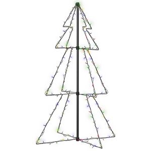 vidaXL Weihnachtsbaum in Kegelform 160 LEDs Indoor & Outdoor 78x120 cm