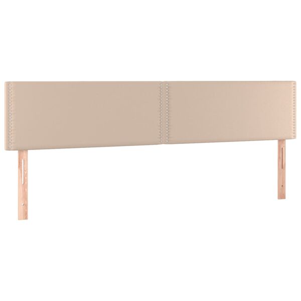 vidaXL Kopfteile 2 Stk. Cappuccino-Braun 80x5x78/88 cm Kunstleder