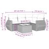vidaXL 5-tlg. Garten-Sofagarnitur mit Kissen Braun Poly Rattan