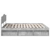 vidaXL Bettrahmen mit Kopfteil Beton 200 x 200 cm Massives Kiefernholz