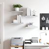 vidaXL Schweberegale 4 Stk. Betongrau 40x23x3,8 cm MDF