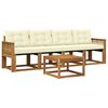 vidaXL Outdoor-Sofagarnitur 5 Stk. Natur und Creme