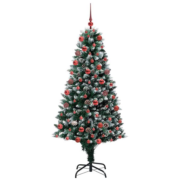 vidaXL Künstlicher Weihnachtsbaum mit 300 LEDs mit Ständer Grün 180 cm