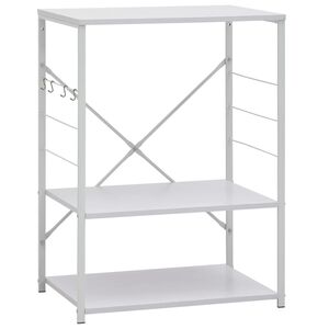 vidaXL Mikrowellenregal Wei&szlig; 60&times;39,6&times;79,5 cm Holzwerkstoff