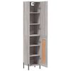 vidaXL Highboard Grau Sonoma 34,5x34x180 cm Holzwerkstoff