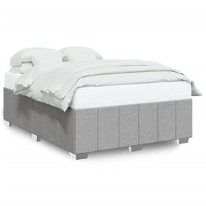 vidaXL Bettgestell ohne Matratze Hellgrau 160x200 cm Stoff
