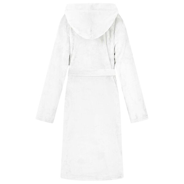 vidaXL Bademantel Hoodie Wei&szlig; XXXL Flanell