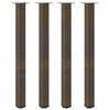 vidaXL Bartischbeine 4 Stk. Naturstahl 110-112 cm Stahl