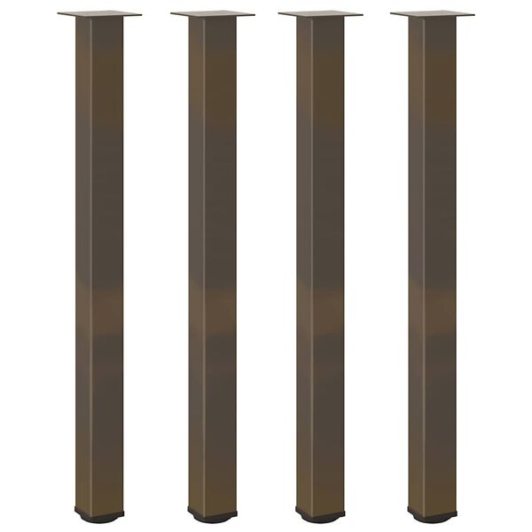 vidaXL Bartischbeine 4 Stk. Naturstahl 110-112 cm Stahl