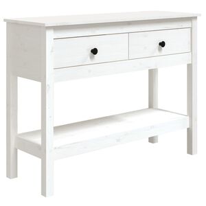 vidaXL Konsolentisch Wei&szlig; 100x35x75 cm Massivholz Kiefer