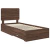 vidaXL Bettrahmen Braun Eichen-Optik 100 x 200 cm Holzwerkstoff