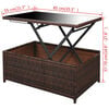 vidaXL 10-tlg. Garten-Lounge-Set mit Auflagen Poly Rattan Braun