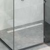 vidaXL Duschabfluss mit Liniendesign Silber 90 cm Edelstahl 304