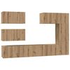vidaXL TV-Schrankset Wandmontiert 6 pcs Artisan-Eiche Holzwerkstoff