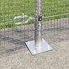 vidaXL Zaunpfosten Silber 10 x 1,2 m (16 x 16 mm Netz) Stahl