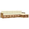 vidaXL Outdoor-Sofagarnitur mit Kissen 5 pcs Natur und Creme