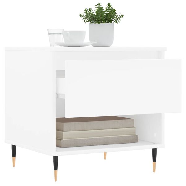 vidaXL Couchtische 2 Stk. Wei&szlig; 50x46x50 cm Holzwerkstoff
