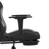 vidaXL Gaming-Stuhl mit Massage & Fu&szlig;st&uuml;tze Schwarz und Hellgrau Stoff