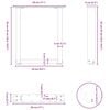 vidaXL Couchtischbeine U-Form 2 Stk. Weiß 28x(42-43) cm Stahl