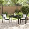 vidaXL Garten Essgruppe mit Kissen 3 pcs Schwarz Poly-Rattan