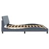 vidaXL Bettgestell ohne Matratze "Hanko" Dunkelgrau 200x200 cm Samt