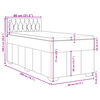 vidaXL Boxspringbett mit Matratze Hellgrau 80x200 cm Stoff