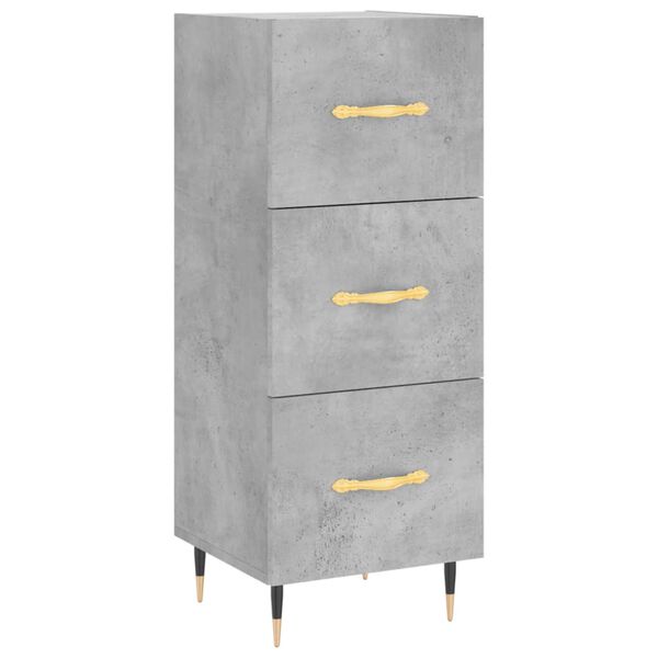 vidaXL Sideboard Betongrau 34,5x34x90 cm Holzwerkstoff