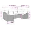 vidaXL Sofa Set mit Kissen 6 pcs Hellgrau Poly Rattan