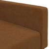 vidaXL Schlafsofa 2-Sitzer Braun Samt
