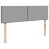 vidaXL Boxspringbett mit Matratze Hellgrau 140x200 cm Stoff