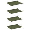 vidaXL Schwebendes Regal 4 stk. Olive Gr&uuml;n 30 x 18 x 2,5 cm Stahl
