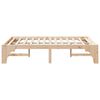 vidaXL Bettrahmen Braun 135 x 190 cm Massives Kiefernholz