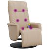 vidaXL Massagesessel mit Fu&szlig;teil Cappuccino-Braun Kunstleder