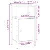 vidaXL Nachttisch Grau Sonoma-Eiche 41x31x80 cm Holzwerkstoff