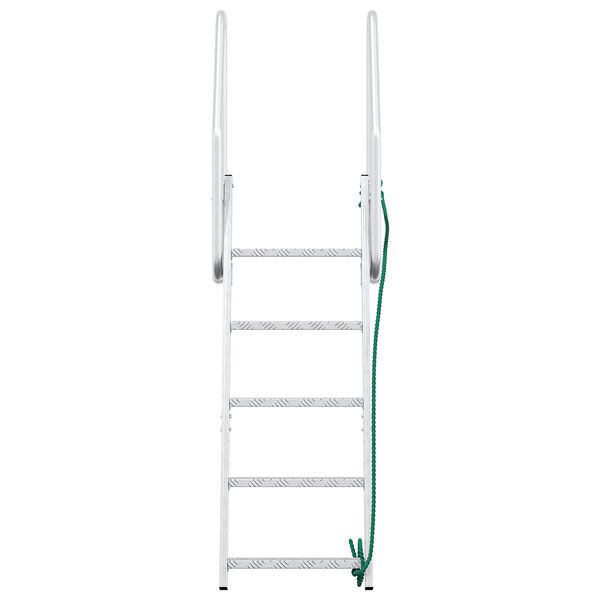 vidaXL 5-Stufen Dockleiter Silber 58 x 77 x 191 cm Aluminium