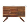 vidaXL Sideboard Braun Altholz Massiv 110x30x75 cm
