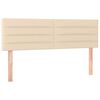 vidaXL Boxspringbett mit Matratze Creme 140x200 cm Stoff
