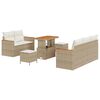 vidaXL Gartensofa-set 8 stk. Beige Poly-Rattan