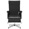 vidaXL Massagesessel mit Fu&szlig;hocker Schwarz Kunstleder
