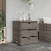 vidaXL Gartenschrank Grau 55x59x69 cm Poly Rattan