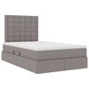 vidaXL Aufbewahrungsbett mit Matratze Taupe 120 x 200 cm Polyester