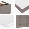 vidaXL Ottoman-Bett mit Matratze & LEDs Taupe 100x200 cm Stoff