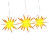 vidaXL LED-Weihnachtssterne 3 Stk. Faltbar Gelb