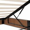 vidaXL Ottoman-Bett mit Matratze & LEDs Taupe 120x190 cm Stoff