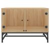 vidaXL Couchtisch mit Glast&uuml;ren Sonoma-Eiche 68,5x50x50 cm
