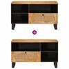 vidaXL TV-Schr&auml;nk mit Regal Braun 80 x 33 x 46 cm Massivholz Mango