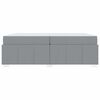 vidaXL Bettrahmen mit Matratze Hellgrau 200 x 200 cm Stoff